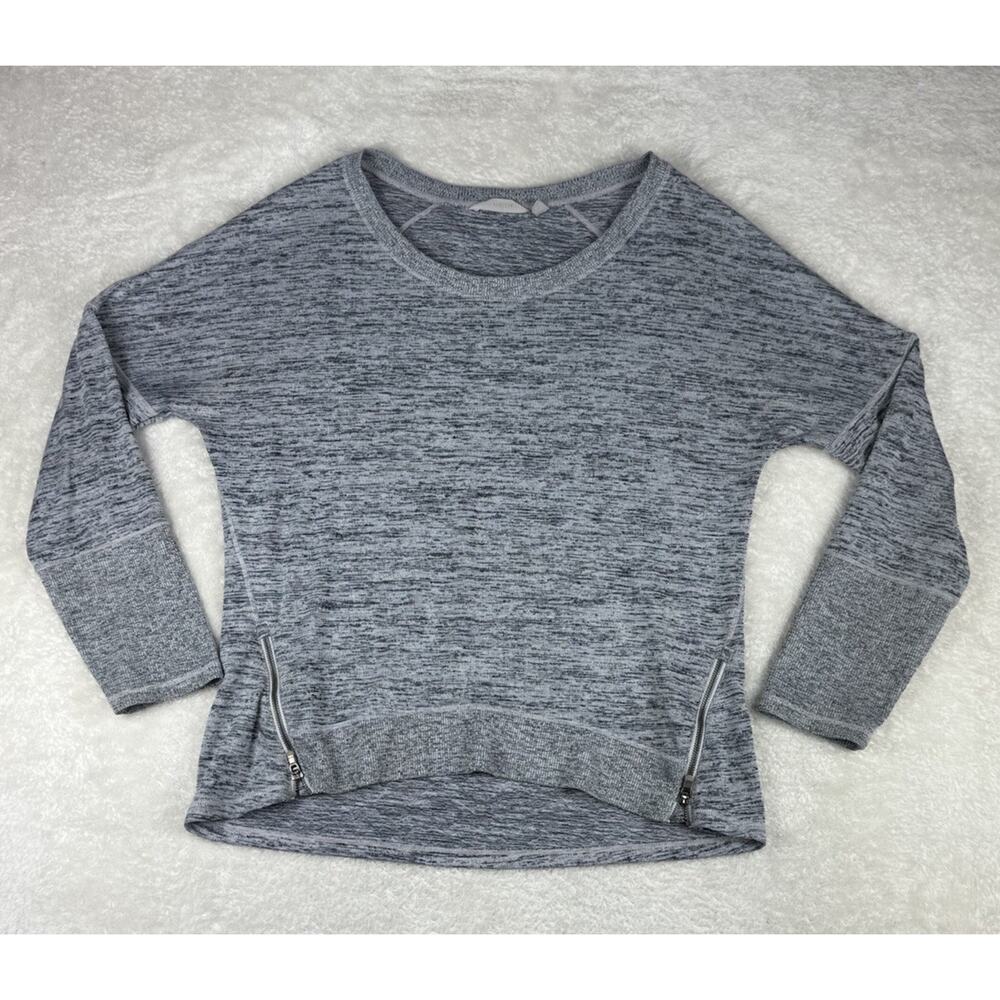 Athleta Blissful Sharkbite Top Women’s Sz XL Pullover LongSleeve Heather Gray